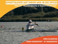 Pepe Schröter wurde bei den Sachsen-Anhalt-Spielen für den Kanu-Rennsport entdeckt.