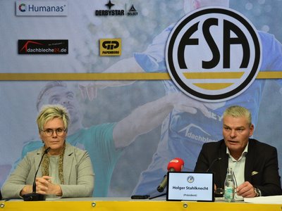 Zeigen sich entschlossen gegen Rechtsextremismus und Gewalt im Sport: LSB-Präsidentin Silke Renk-Lange und FSA-Präsident Holger Stahlknecht. 