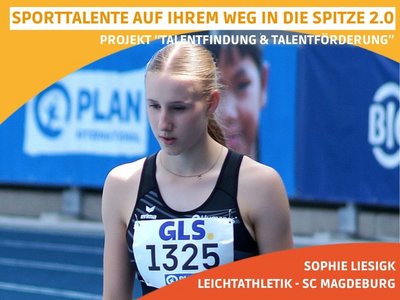 Sophie Liesigk stammt aus dem Landkreis Wittenberg, trainiert jetzt am Landesstützpunkt Leichtathletik in Magdeburg und strebt internationale Teilnahmen an.