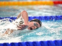 SCM-Athlet Johannes Liebmann während seines neuen Europarekordes über 800m Freistil. SCM-Athlet Johannes Liebmann während seines neuen Europarekordes über 800m Freistil.