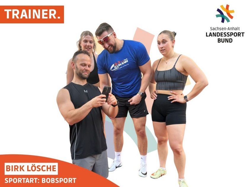 Birk Lösche mit seinen Athleten