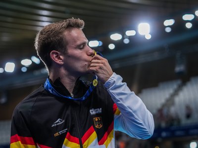 Das Bild zeigt Moritz Wesemann, Wasserspringer SV Halle