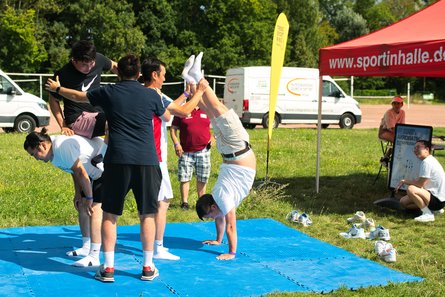 Das Team "Gobi" bei den CIS*IT Games an der Station Akrobatik