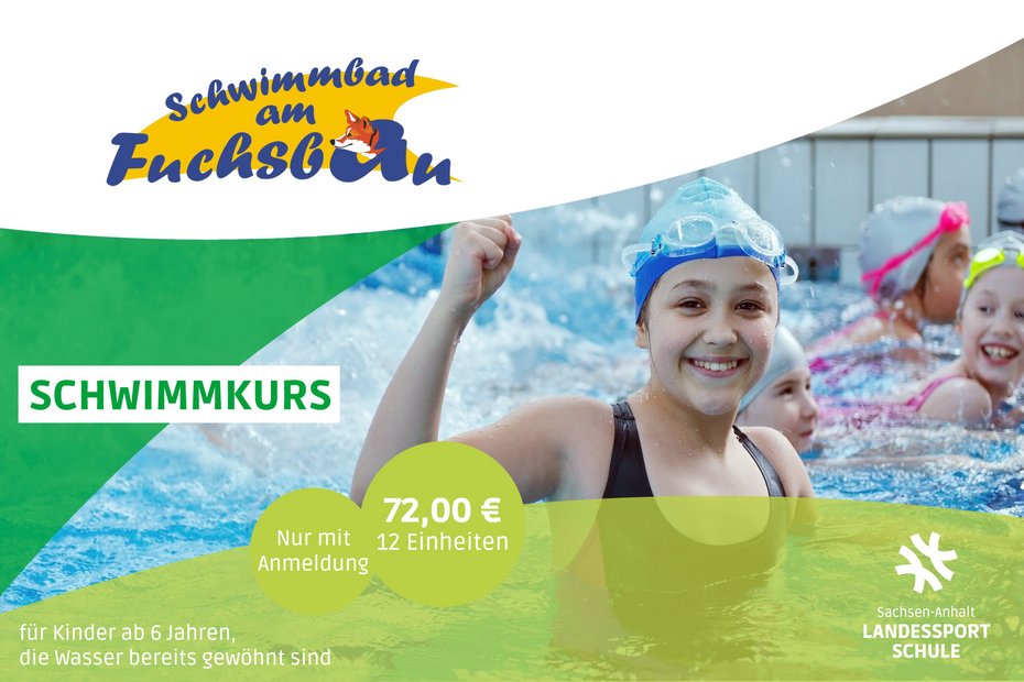 Schwimmkurs Das ist ein Vorschaubild, auf dem sich ein Mädchen über ihren Schwimmkurs freut.