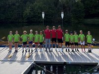 Die Talentgruppe des HRV mit drei Juniorenweltmeistern.